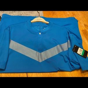 Tiger Woods Collarless Blue Golf Shirt- sold out
